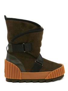10082985716 Snow Boot,Мунбуты женские,велюр/кожа хаки арт. 8UN.UN71237.S