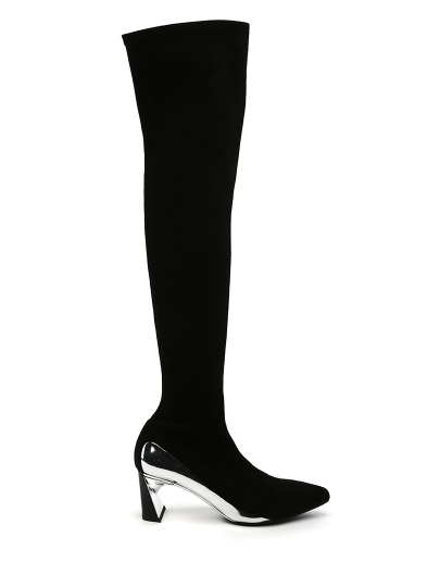 Женские демисезонные сапоги united nude molten flow thigh boot mid черные артикул 1un.un82868. в интернет магазине английской обуви UnitedNude.ru