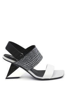 10289477112 Rockit Sandal,Босоножки женские,кожа белый/черный арт. 7UN.UN62714.K