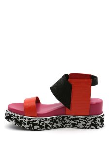 10304536130108 Rico Sandal,Сандалии женские,кожа/текстиль коралловый/черный арт. 9UN.UN75469.K